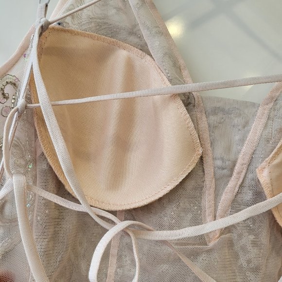 XSCAPE ! Flared Hem Sequined Mesh Gown - Picture 10 of 14